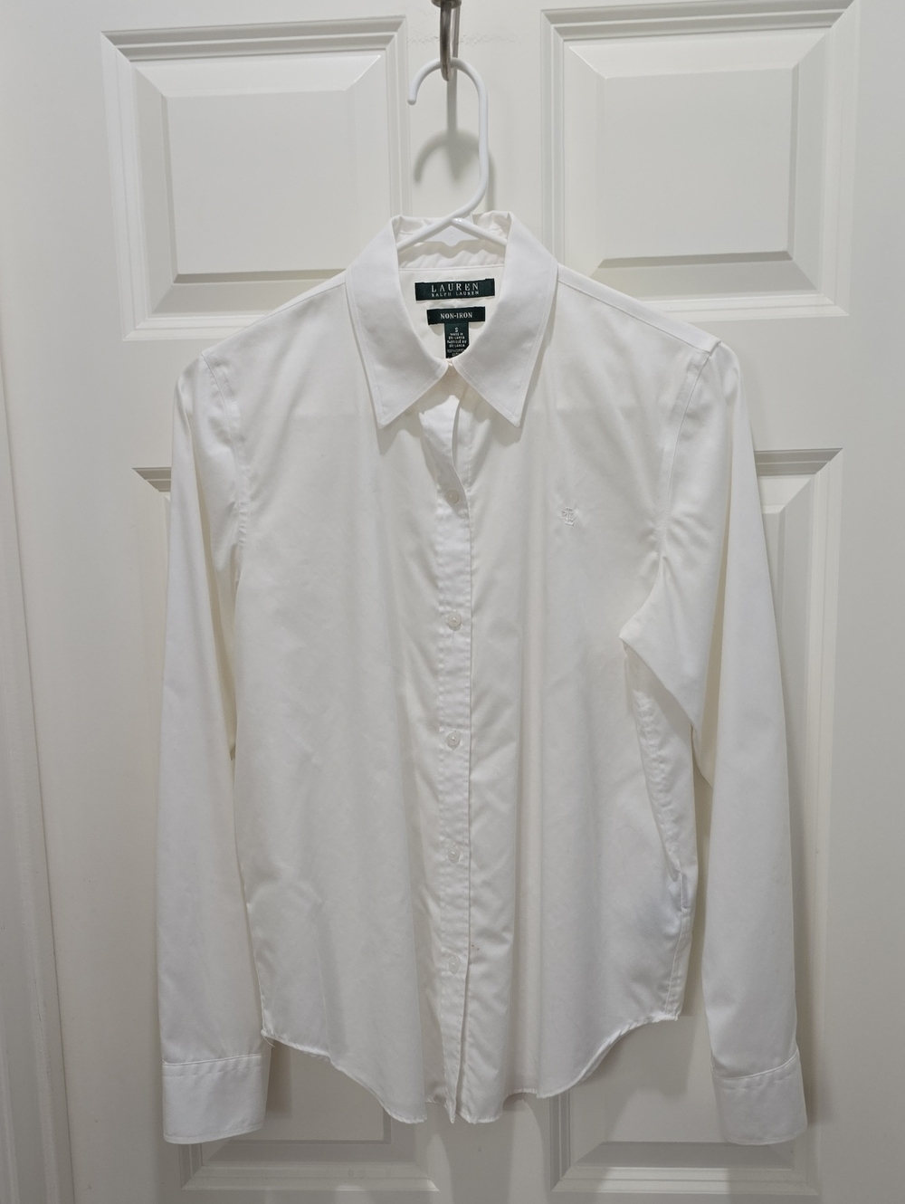 Lauren Ralph Lauren White Classic Long-Sleeve Button-Up Shirt